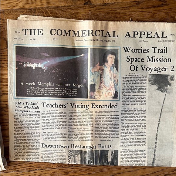 Vintage Commercial Appeal 4 Days Elvis Presley Death Coverage Newspapers - Picture 6 of 6